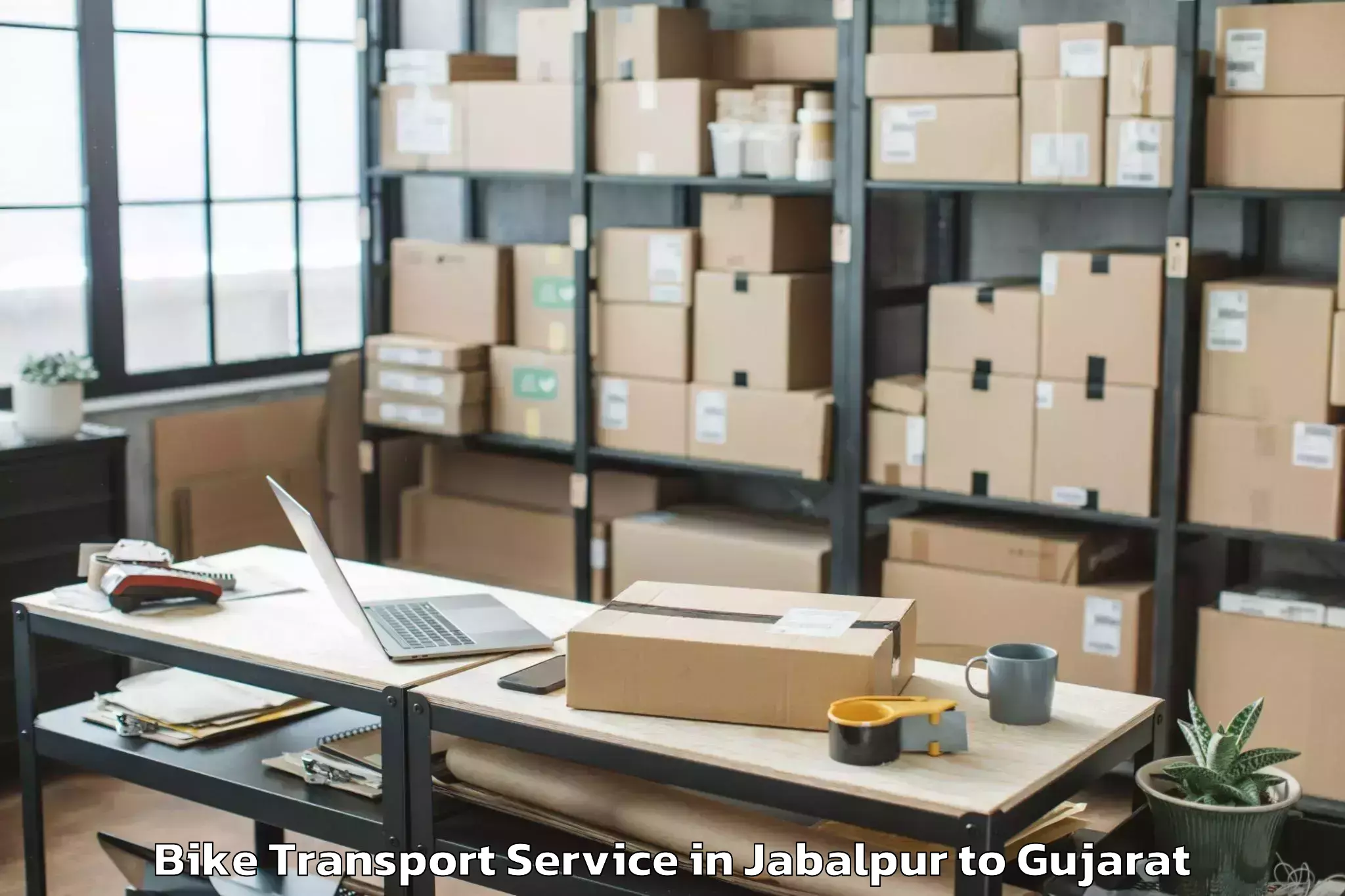 Trusted Jabalpur to Rudra Mata Airport Bhj Bike Transport